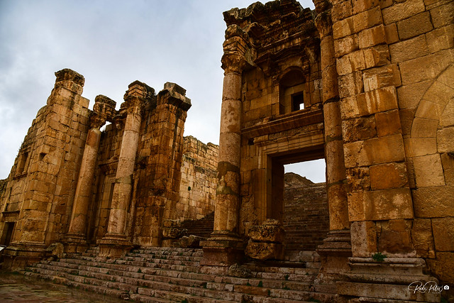 Roman ruins in the city of Jerash, Jordan