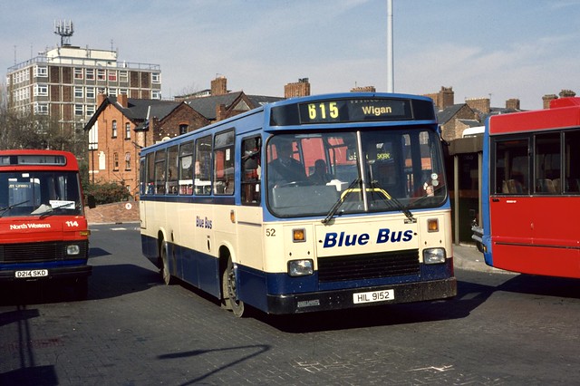 52. HIL 9152: Blue Bus, Horwich (chassis originally SCH 150X)