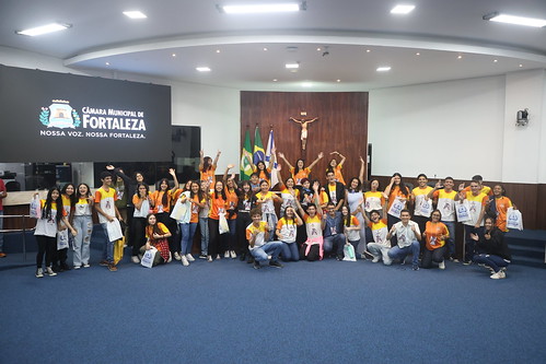Fortaleza, CE. 27.03.2024 - Visita dos alunos da EMTI José Carlos de Oliveira Neto do Projeto "Político, Eu?!" na Câmara Municipal de Fortaleza. (Foto: Mateus Dantas / CMFOR)