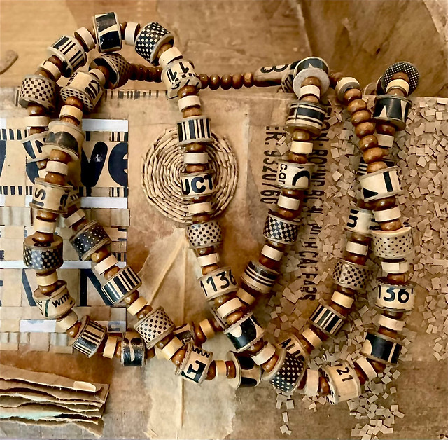Cardboard Beads Necklace