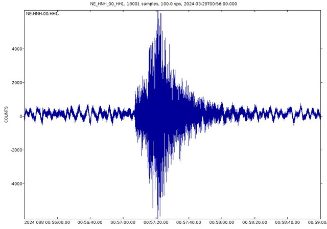 New Hampshire magnitude 2.2 earthquake (8:56 PM, 28 March 2024)