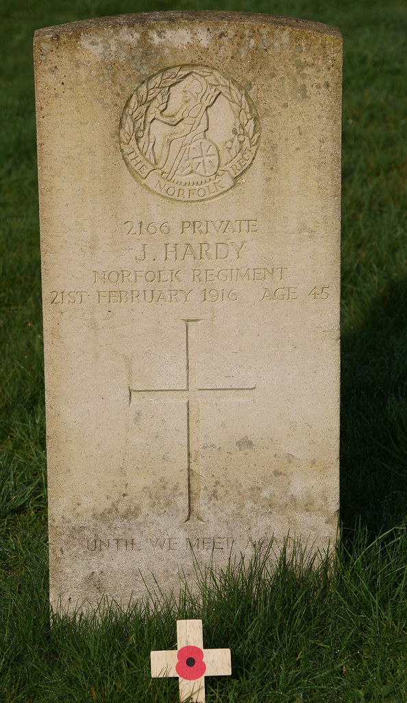 J. Hardy, Norfolk Regiment, 1916, War Grave, Aylesbury