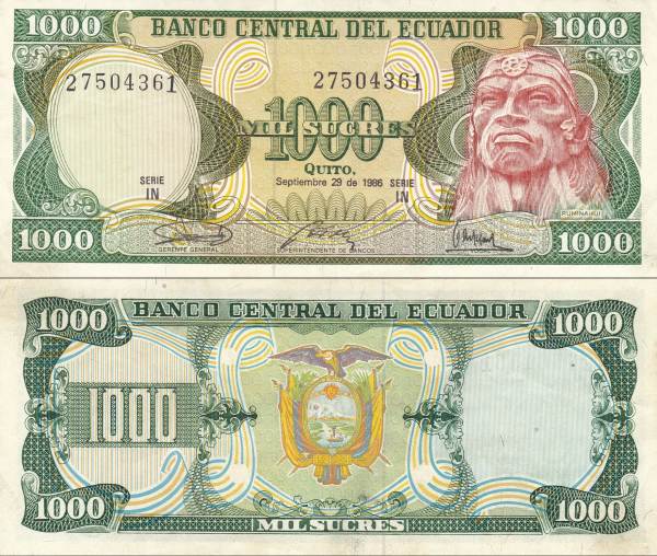 Ecuador - 1.000 Sucres-1988-125b