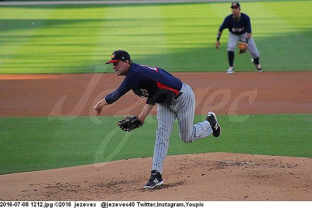 2016-07-08 1212 Baseball - Toledo Mud Hens at Indianapolis Indians  - Mud Hens Pitcher