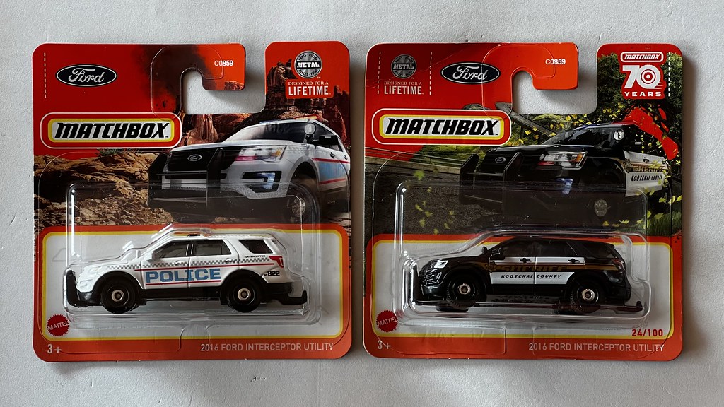 Cops - Mattel Matchbox - 2016 Ford Interceptor Utility - Sheriff and Police Cars