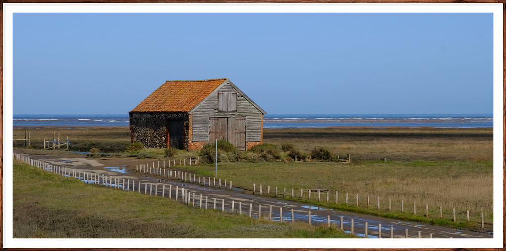 The old Coal Barn and Quay at Thornham.