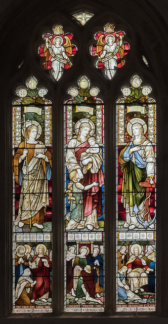 Lechlade, St Lawrence church, Stained glass window