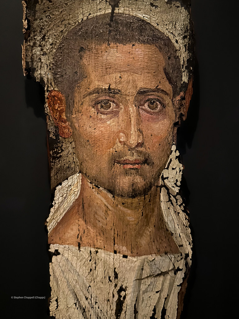 Romano-Egyptian portrait of a lightly bearded man