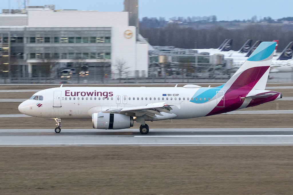 9H-EXP | Eurowings Europe Malta | Airbus A319-132 | CN 4227 | Built 2010 | MUC/EDDM 18/02/2023 | ex D-AGWP, OE-LYZ