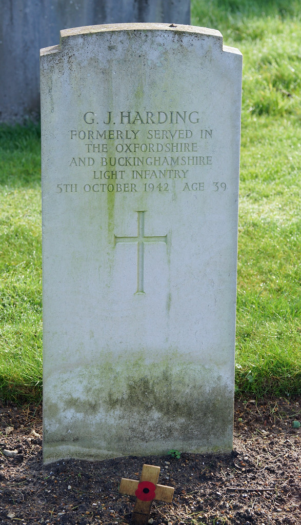 G.J. Harding, 1942, Headstone, Aylesbury