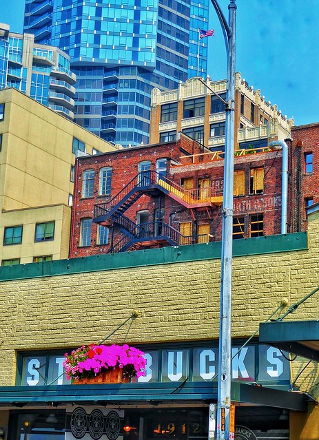 Downtown Seattle - Pike Place - the very first Starbucks