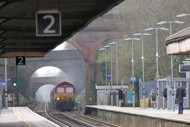 Class 66 under the arches
