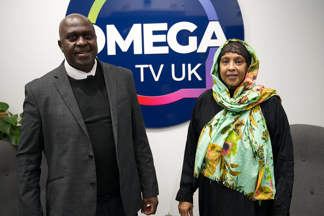 DSC_4485 Omega TV UK Studio Interview with Fouzia Somali Humanitarian and Steven Ugandan Journalist Live in London