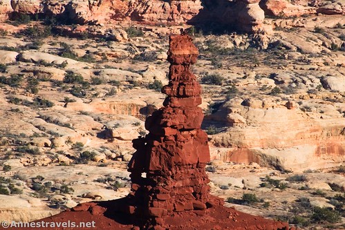 Closeup of the Mother and Child Formation from the Golden Stairs Trail, Maze District of Canyonlands National Park, Utah
