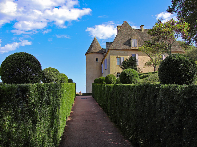 Strolling through boxwood lane