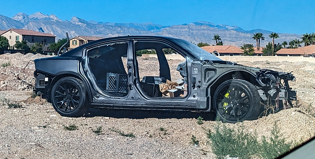 Last Car Dismantled by the Squatters  North Las Vegas Area
