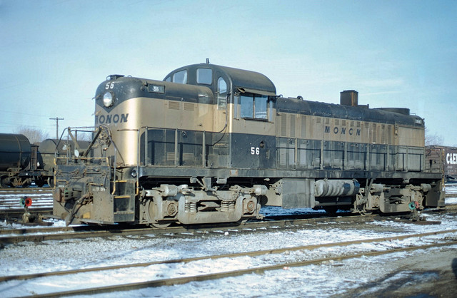 MON 56 An Alco RS2 Hammond, IN 1/8/1972 Photographer Unknown