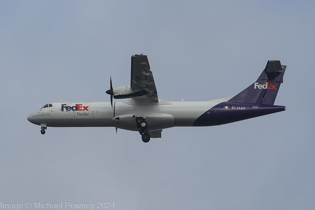 EI-HAF - 2023 build ATR 72-600F, on approach to Runway 23R at Manchester