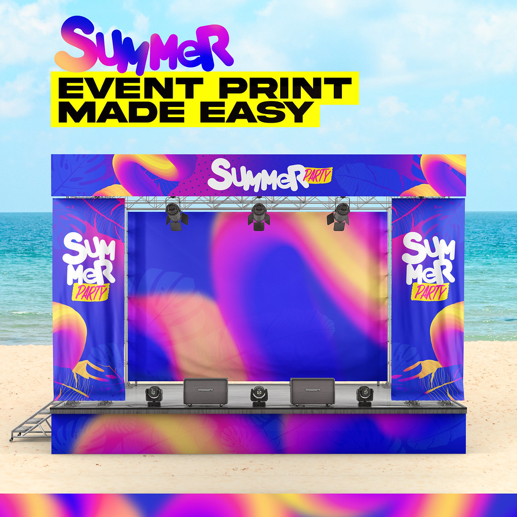 Summer Party Banner & Backdrop