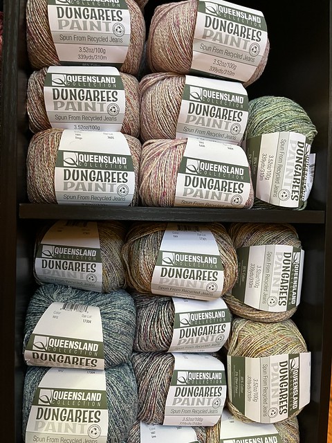 Queensland Collection Dungarees Paint has been restocked for summer knitting!