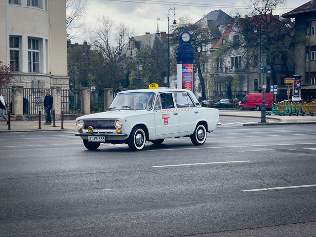 A retro taxi in Budapest