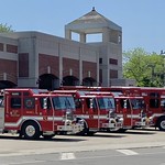 May 31, 2023: Apparatus in front of Snyder Fire Hall, Amherst, New York Channeling my inner five-year-old and admiring the lineup of bright red fire engines and other apparatus in front of the Snyder Fire Hall on Main Street in Amherst, New York.