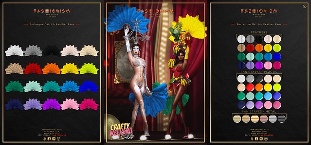 Fashionism - Burlesque Ostrich Feather Fans - Crafty Weekend Sales