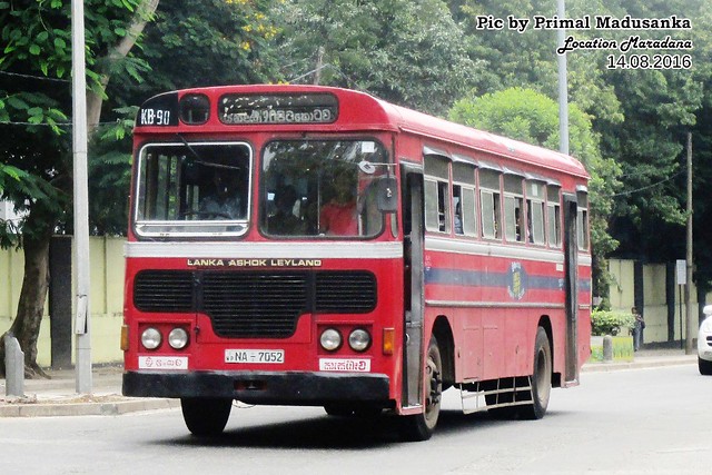 NA-7052 Kesbewa Depot Ashok Leyland Viking Turbo B type bus at Maradana in 14.08.2016
