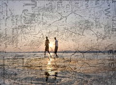 Two People on the Beach in Sri Lanka