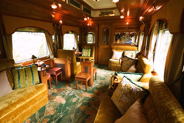 Relaxing Area, Bar Car, Belmond Eastern and Oriental Express, headed South through Malaysia