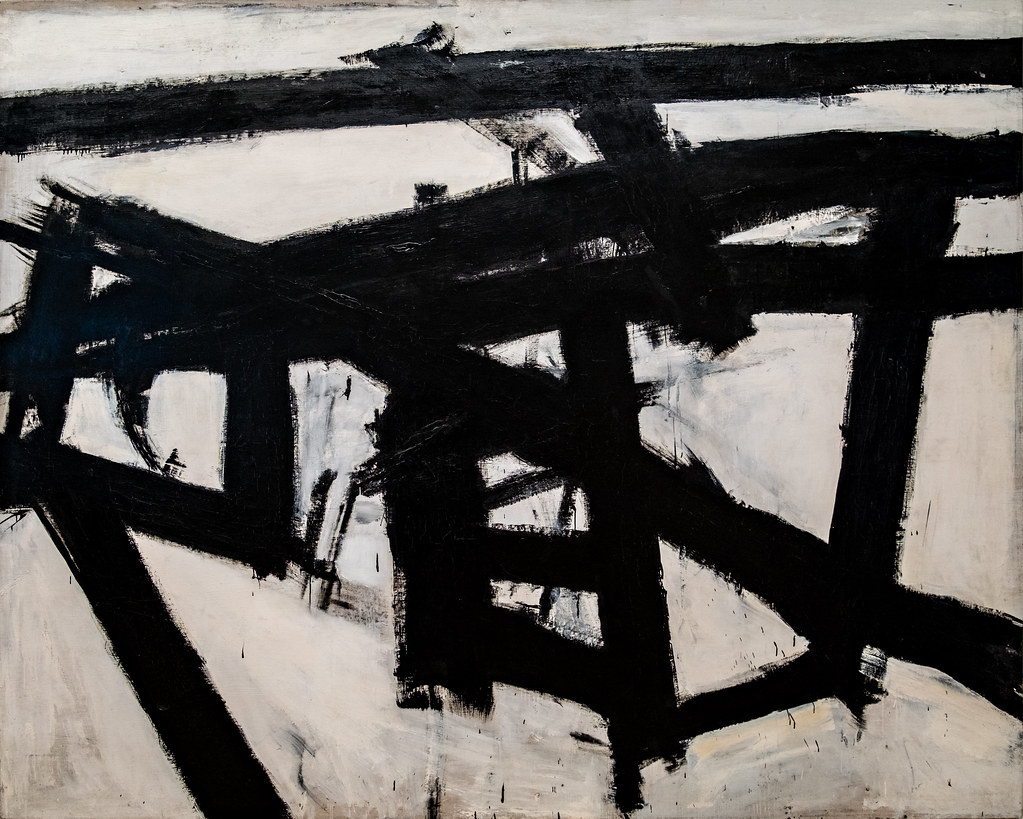 Franz Kline, Mahoning, 1956, Oil and paper on canvas, 2/17/24 #whitneymuseum