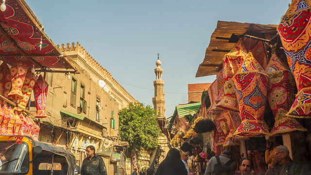 Ramadan Lanterns for sale outside Cairo's Bab Zuweila