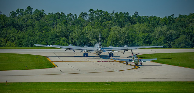 FIFI and Gunfighter Taxiing for a flight, at General Wayne  A. Downing Airport