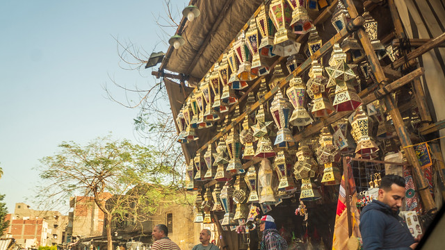 Ramadan Lanterns for sale in Cairo's Bab El-Khalk