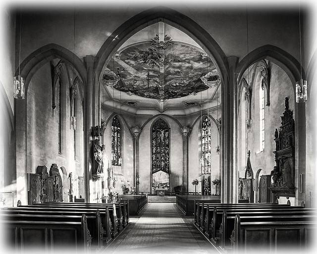 Innenansicht der Arnsteiner Wallfahrtskirche Maria Sondheim