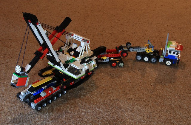 Lego truck and excavator