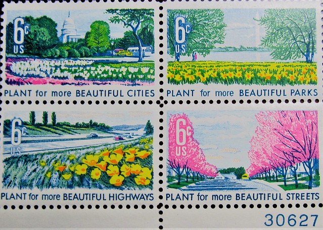Vintage U.S. Postage Stamps, Environment