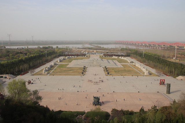 Yellow River Huangdi Monument with Yellow River in Background