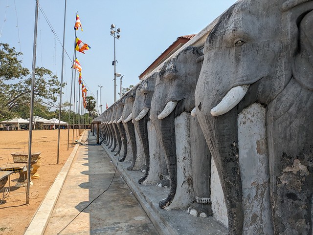 Life Size Elephant Statues - Ruwanweli Maha Seya Stupa - Sacred City of Anuradhapura, Sri Lanka