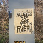 All eyes on Rafah Affixed to an electrical panel in Colonial Village, Washington, DC