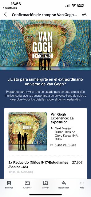 The Van Gogh Experience Bilbao: Una exposición inmersiva