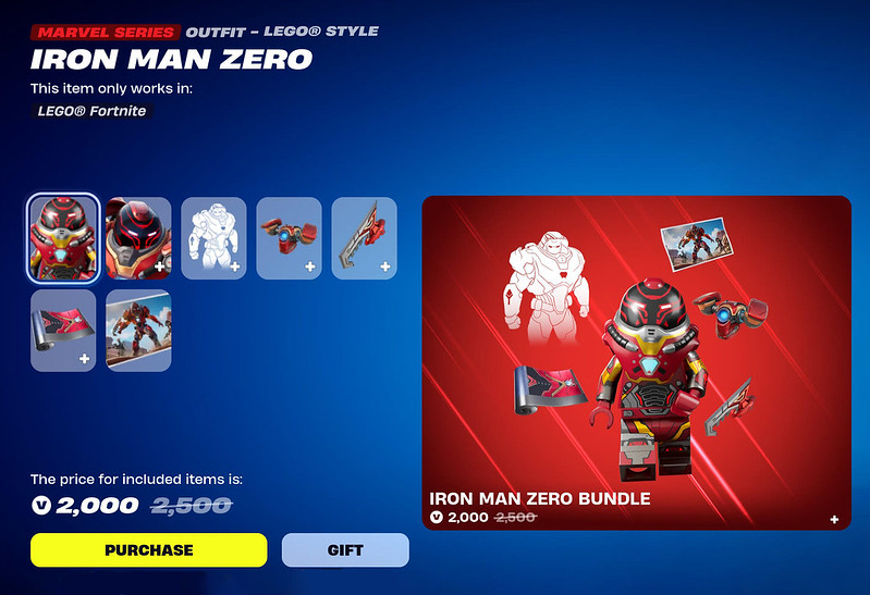 LEGO Fortnite Iron Man Zero Bundle