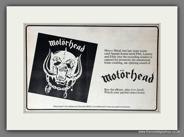 1977 Motörhead Advertisement