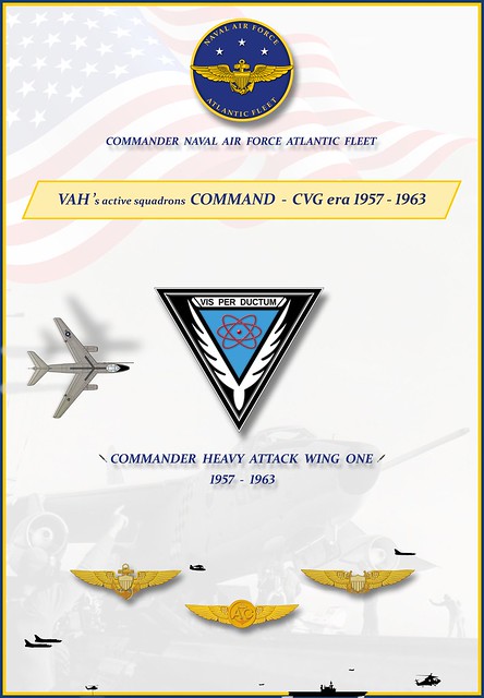 COMNAVAIRLANT - VAH's active squadrons COMMAND CVG era 1957 - 1963.