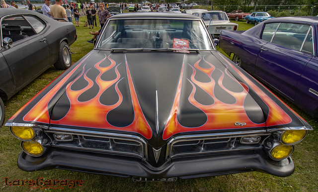 Pontiac with flames