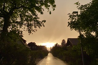 Sunset after a rainstorm