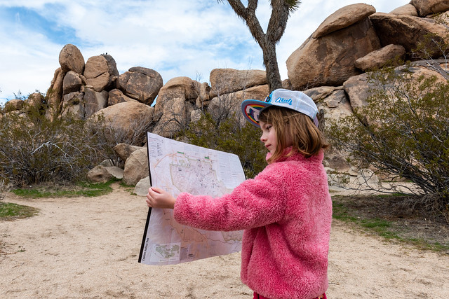 Visitor with Map at Quail Springs