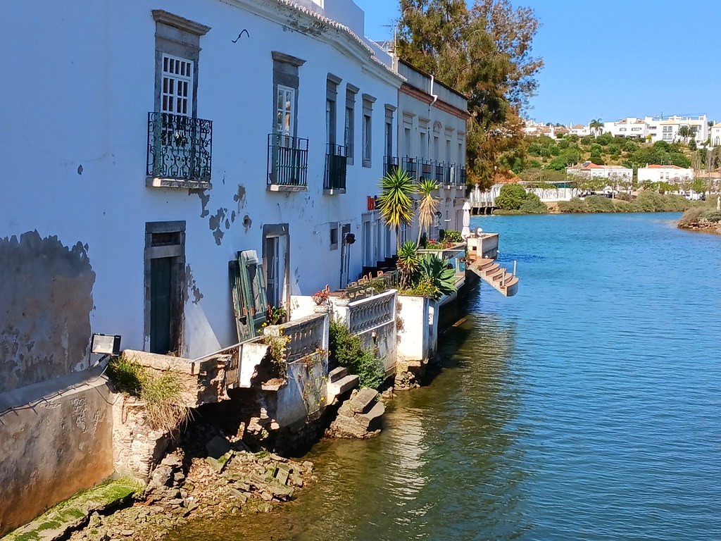 View of Tavira from the Old Bridge, Algarve, Portugal