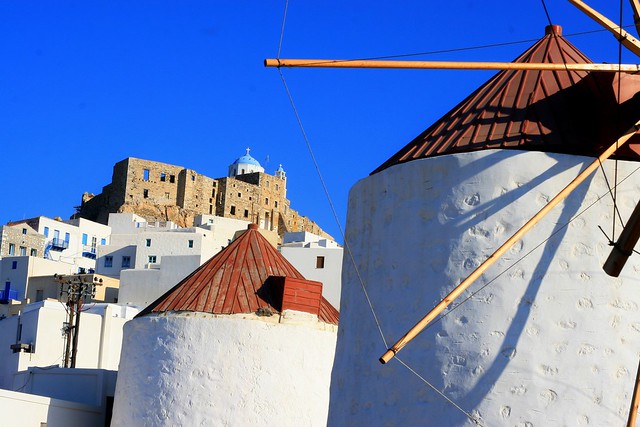 Windmills and castle