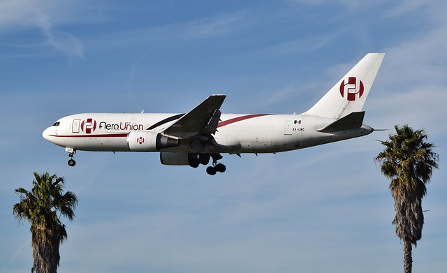 AeroUnion 767-241(ER)(BDSF) (XA-LRC) LAX Approach 4